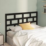  Uzglavlje za krevet crno 166 x 4 x 100 cm od masivne borovine | shoptok.hr
