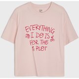 Sinsay Pamučna majica s natpisom | shoptok.hr