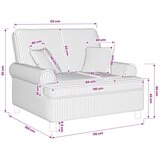  XXL fotelja s jastucima Tamnosiva Tkanina od 1 5 linija - Tamnosiva 85 cm | shoptok.hr
