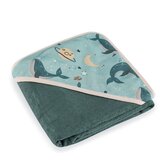 Petite&Mars Loulou ručnik bambus 100x100cm, Whale Song | shoptok.hr