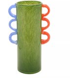 Widdop & Co. Raspberry Blossom - Vaza - Raspberry Blossom, Green with Wavey Handles | Eponuda.com