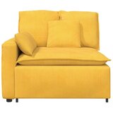  Modularni kauč s naslonom za ruke i jastucima svijetložuti 100 cm - Svjetložuta Kutna sofa | shoptok.hr