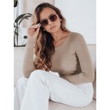 DStreet Damski sweter prążkowany NOLVIE beżowy | ePonuda.com