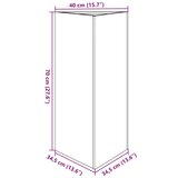vidaXL Vrtne sadilice 2 kom bijela trokutasta 40x34,5x70 cm čelične | shoptok.hr