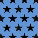 Happy Birthday - Ukrasni papir tabak - Happy Birthday, Black Star on Bright Blue