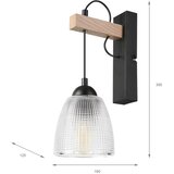  Zidna lampa LEANDRA 1xE27/15W/230V hrast/crna | Eponuda.com