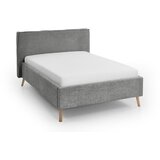 Meise Möbel Sivi tapecirani bračni krevet s prostorom za odlaganje s podnicom 140x200 cm Riva – Cijene