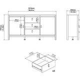 Tvilum Sivo-bež komoda 152x80x38 cm Madrid – | shoptok.hr