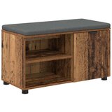  Klupa za hodnik s jastukom Staro drvo 80 x 38 x 46 cm | shoptok.hr