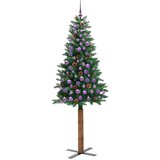  Mršavo božićno drvce Zelena 210 cm PVC i čvrsto drvo bora | shoptok.hr