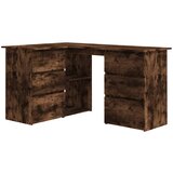 Furnova Kotna pisalna miza dimljeni hrast 145x100x76 cm konstruiran les, (21925437) | Shoptok.si