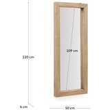 Kave Home Zidno ogledalo s okvirom od masivnog drveta 50x120 cm Maden – | shoptok.hr