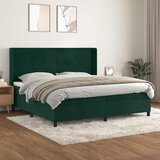  Krevet s oprugama i madracem tamnozeleni 200x200 cm baršunasti | shoptok.hr