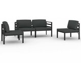  4-dijelna vrtna garnitura s jastucima aluminijska antracit Antracitno siva | Shoptok.si