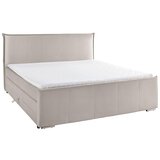 Bessagi Home Postelja Boxspring Leonora, Bež, Z Nadvložkom, 200x200 | Shoptok.si