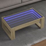 vidaXL Klubska mizica z neskončnimi LED sonoma hrast 90x53x30 cm | Shoptok.si