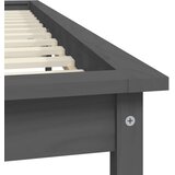  Okvir za krevet sivi 120x190 cm masivna borovina mali bračni | shoptok.hr