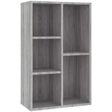 Ormarić za knjige / komoda siva boja hrasta 50x25x80 cm drveni | Eponuda.com
