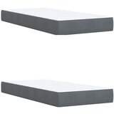  Krevet s oprugama i madracem tamnosivi 200x200 cm baršunasti | shoptok.hr