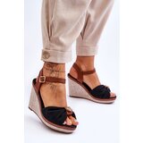 Boto Women's Wedge Sandals With Decoration Black Candice | Shoptok.si