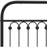 Metalni okvir za krevet s uzglavljem crni 120x200 cm | shoptok.hr