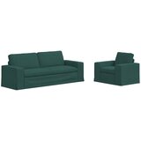  Set sofe 2 pcs Tamnozelena 222 x 80 x 82 cm tkanina | shoptok.hr