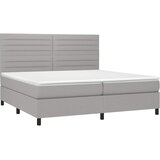  box spring s madracem LED svjetlosivi 200x200 cm tkanina | shoptok.hr