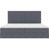 Krevet s prostorom za pohranu s LED-om Tamno siva 200 x 200 cm | shoptok.hr