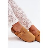 Boto Ladies Clogs and On Cork Platform With Buckle Camel Klarae | Shoptok.si