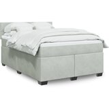 vidaXL Krevet s oprugama i madracem svjetlosivi 140x190 cm baršunasti | shoptok.hr
