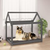 Krevet za pse sivi 101x70x90 cm od masivne borovine | Eponuda.com