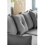 Miuform Siva sklopiva kutna garnitura od samta (s desnim kutom/u obliku slova "U") Lazy Lukka – | shoptok.hr