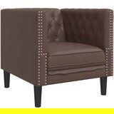  Fotelj chesterfield rjavo umetno usnje, (21825062) | Shoptok.si