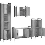  Set ormarića za kupaonicu 4 kom. Siva Sonoma 40 x 36 x 181 cm | shoptok.hr