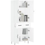  Visoka komoda bijela 69,5x34x180 cm konstruirano drvo | shoptok.hr