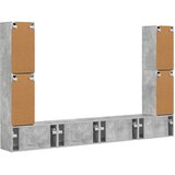  Set TV komoda 8 pcs Betonski sivi Konstruirano drvo | Eponuda.com