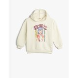 Koton Hooded Sweatshirt Anime Printed Long Sleeve Ribbon cene