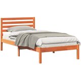  Krevetna konstrukcija s uzglavljem Vosak smeđa 90 x 190 cm | shoptok.hr