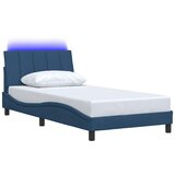  Okvir za krevet bez madraca Hanko plava 100x200cm od tkanine | shoptok.hr