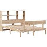 vidaXL Krevet s regalom za knjige bez madraca 160x200 cm od borovine | shoptok.hr