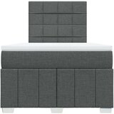 vidaXL Box spring postelja z vzmetnico temno siva 120x190 cm blago | Shoptok.si