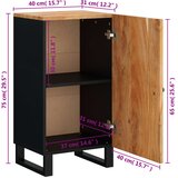  Komoda s vratima 40 x 31 x 75 cm od masivnog drva bagrema | shoptok.hr