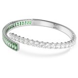 Swarovski Zapestnica zelena / srebrna / transparentna | Shoptok.si