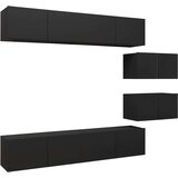  6-dijelni set TV ormarića crni od iverice | shoptok.hr