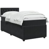  Boxspring krevet s madracem Crna 100 x 200 cm Baršun | shoptok.hr