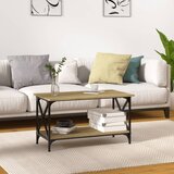  Stolić za kavu boja hrasta 80x45x45 cm od drva i željeza | shoptok.hr
