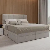 Postelja Boxspring Aria, Siva