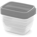 Curver Posodica za shranjevanje hrane Vedo 3508-Q58, 4x 0,75 l, siva | Shoptok.si