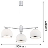  Argon 1487 - Luster na stalku MARBELLA 3xE27/15W/230V sjajni hrom | Eponuda.com
