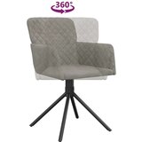  Vrtljiv jedilni stol 2 kosa svetlo siv žamet, (20699263) | Shoptok.si